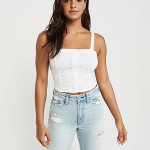 White tank crop top